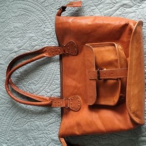 Noonday Rustic Leather Tote Bag